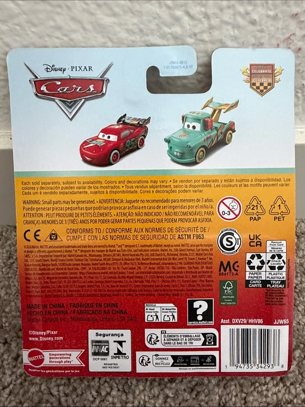 NEW Disney Pixar Cars Race To Celebrate Lightning McQueen Die-Cast Car 2026